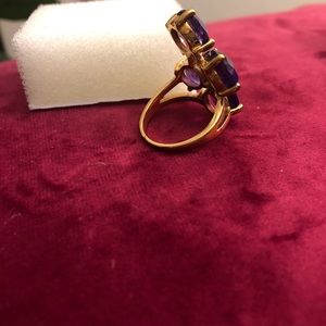 Gold clad Amethyst ring